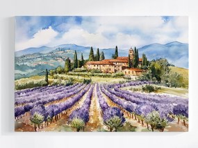 Poszter Provence Levendula Mező Akvarell 60x40