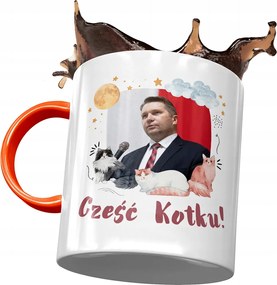 Narancssárga bögre Fekete Pis Ajándék Nyomtatott Fotóval