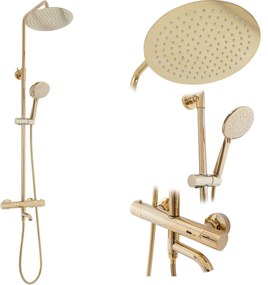Termosztátos zuhanyszett Lungo gold