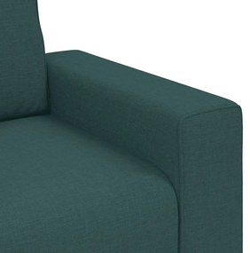 kétszemélyes sötétzöld szövet kanapé 140 cm