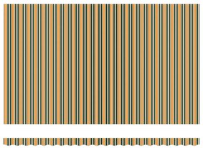 Automatikus Behúzható Napellenző Zöld és Sárga 500x300 cm