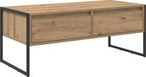 vidaXL Dohányzóasztal fiókkal Művészi tölgy 100 x 46 x 40 cm Faanyag
