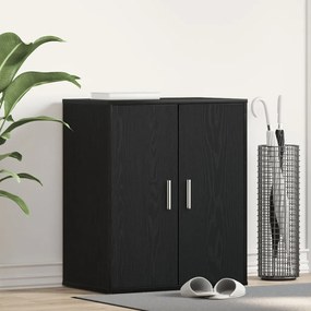 vidaXL Cipőszekrény Fekete Tölgy 60x35x70 cm Műgyanta