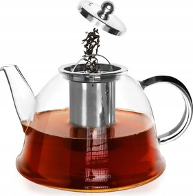 Főző kancsó üveg teáskanna gyógynövény tea szűrővel