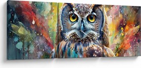 Kép - Egy bagoly festménye (órával) (90x30 cm)