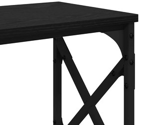 Konzolasztal Musta tammi 156 x 28 x 80,5 cm Faanyag