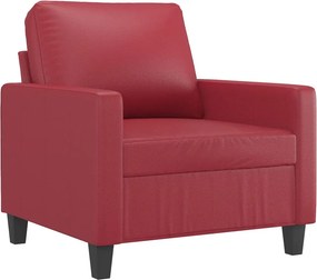 vidaXL bordó műbőr kanapéfotel 60 cm