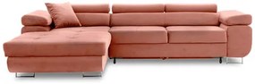 Szétnyitható sarok kanapé RIGATTO VI PRO 1 Bal Rözsaszín