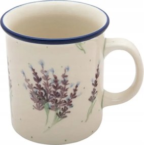 Bögre 300 ml Művészi kerámia Bolesławiec dek 3308 Levendula Starzyk