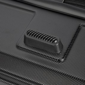 BONTOUR “SPINNER” Nagy Duplakerekes Gurulós bőrönd, 76x50,5x29,5 cm, Fekete