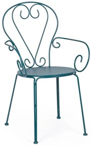 Etienne Kerti szék, Bizzotto, 49 x 49 x 89 cm, acél, kék