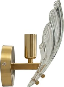 Aranyszínű üveg fali lámpa Da Muro Shell – Mauro Ferretti