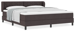 Boxspring Ágy Mattal Sötétbarna 180x200 cm Szövet