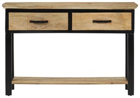 tömör nyers mangófa tálalóasztal 110x30x75 cm