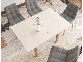 Kihúzható étkezőasztal FLIP 80(160)X80 cm, kasmír/Cremona Torro tölgy