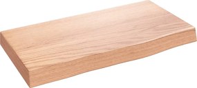 vidaXL világosbarna kezelt tömör tölgyfa fali polc 40x20x4 cm