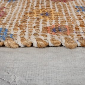 Natúr színű kézi szövésű jutakeverék szőnyeg 160x230 cm Taylor Patchwork – Flair Rugs