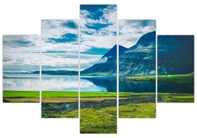 Egy tó hegyekkel képe (150x105 cm)