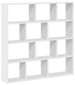 fehér szerelt fa fali kockapolc 12 rekeszes színű
