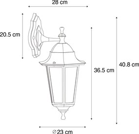 Klasszikus kültéri fali lámpa sötétzöld IP44 - New Orleans le