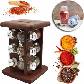 Fűszertartó Forgó Fűszertartó Állvány Szett 12 Db-os