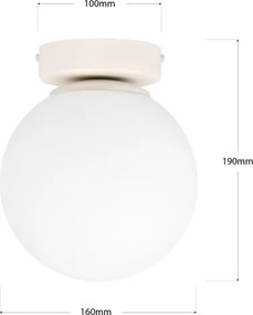 Mennyezeti lámpa MOONLIGHT 1xE27/15W/230V Ø 16 cm krémszínű