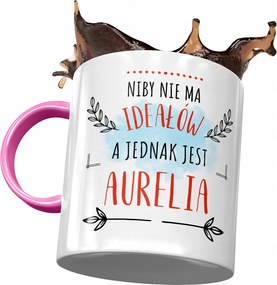 Rózsaszín Bögre Aurél Feleség Barátnő Ajándék Nyomtatott Fotóval