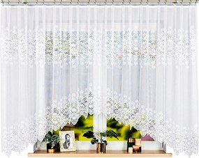 Klasszikus jacquard függöny 300×160 cm fehér, felakasztható