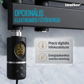 Solaro Design törölközőszárító radiátor 1600x600 mm fekete
