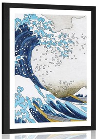 Poszter paszportuval Reprodukció A nagy hullám Kanagawából - Kacušika Hokusai