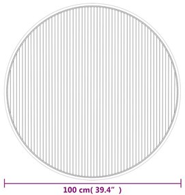 kerek világos természetes bambusz szőnyeg 100 cm
