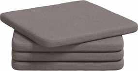 vidaXL Ülőpárnák 4 pcs Tópszínű 40 x 40 x 3 cm szövet