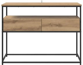 vidaXL Konzolasztal fiókkal Artisan tölgy 100 x 40 x 75 cm Faanyag