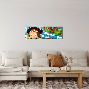 Kép - kalóz kincs (órával) (90x30 cm)