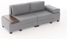 3 személyes kanapéágy Perenna Linen - Szürke