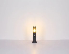 Globo 31588SA Kültéri lámpa rozsdamentes acél antracit, műanyag füst színű, IP44, ø: 127mm, M: 800mm, izzó nélkül 1x E27 23W 230V