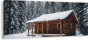 Kép - Hóval borított kunyhó (120x50 cm)