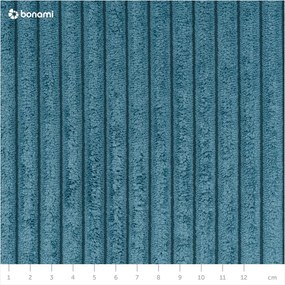 Türkiz kordbársony kinyitható sarokkanapé Sara – Ropez