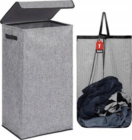 Dokehom szennyestartó kosár 100 l Szürke 1 Rekeszes