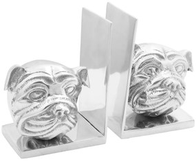 Könyvtámaszok 2 db Ezüst 8x12x16,5 cm Alumínium Kutyás