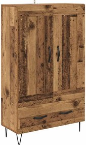 vidaXL Magasfiú fiókkal Öreg fa 69,5 x 31 x 115 cm Faanyag