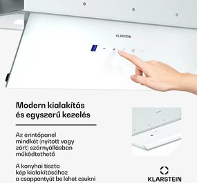 Klarstein Ventimate páraelszívó, érintéses vezérlés, elszívás/keringtetés, EEK A+, 3 szint, LED, csendes