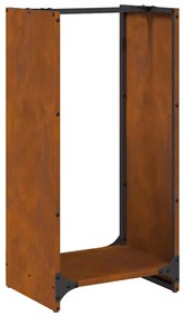 vidaXL tűzifa állvány 40x30x80 cm időjárásálló acélból