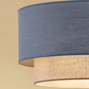 Brilagi - LED függőlámpa zsinóron BOHO ECO 1xE27/10W/230V Ø 40 cm kék/krémszínű