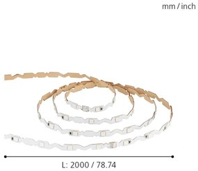 Eglo FLEXIBLE STRIPE 98573 LED szalag, 9,7W, RGB, 2m