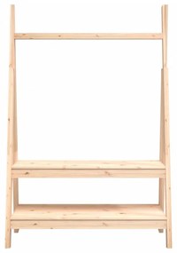 tömör fenyőfa ruhatartó állvány 100 x 45,5 x 150 cm