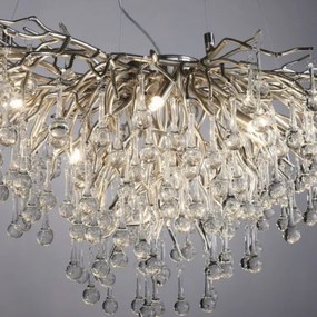 Paul Neuhaus 2192-55 - Csillár zsinóron ICICLE 10xG9/40W/230V 50x100 cm króm