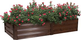 Magasított virágágy, barna, acél, NONKY TYP 7