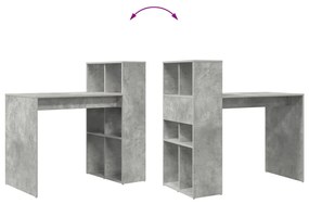 Íróasztal Beton szürke Mérnöki fa betonfelülettel Közepes