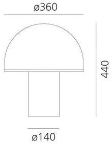Artemide A006300 - Asztali lámpa ONFALE 1xE14/5W/230V + 1xE27/13W fehér